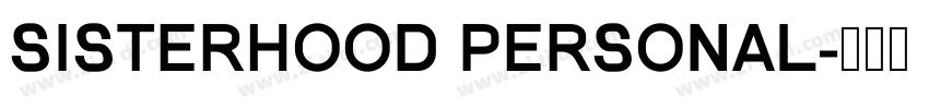 Sisterhood Personal字体转换